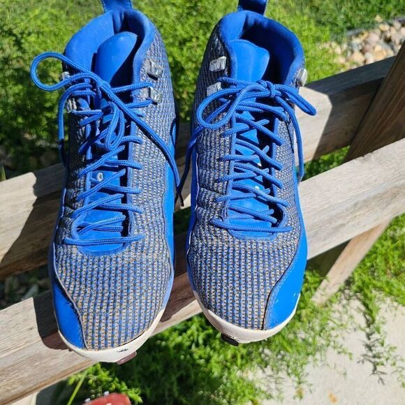 Men’s Size 10  Jordan 12 Retro Metal Baseball Cleats Game Royal Blue 854567-400 main image 6
